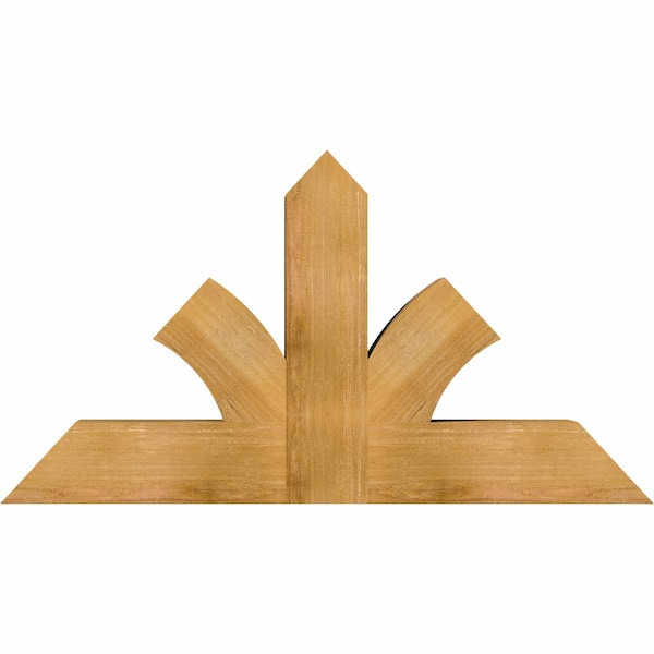 Ekena Millwork Richland Rough Sawn Timber Gable Bracket, Western Red Cedar, 48"W x 26"H x 6"D x 6"F, 13/12 Pitch GBW048X26X0606RIC00RWR - main